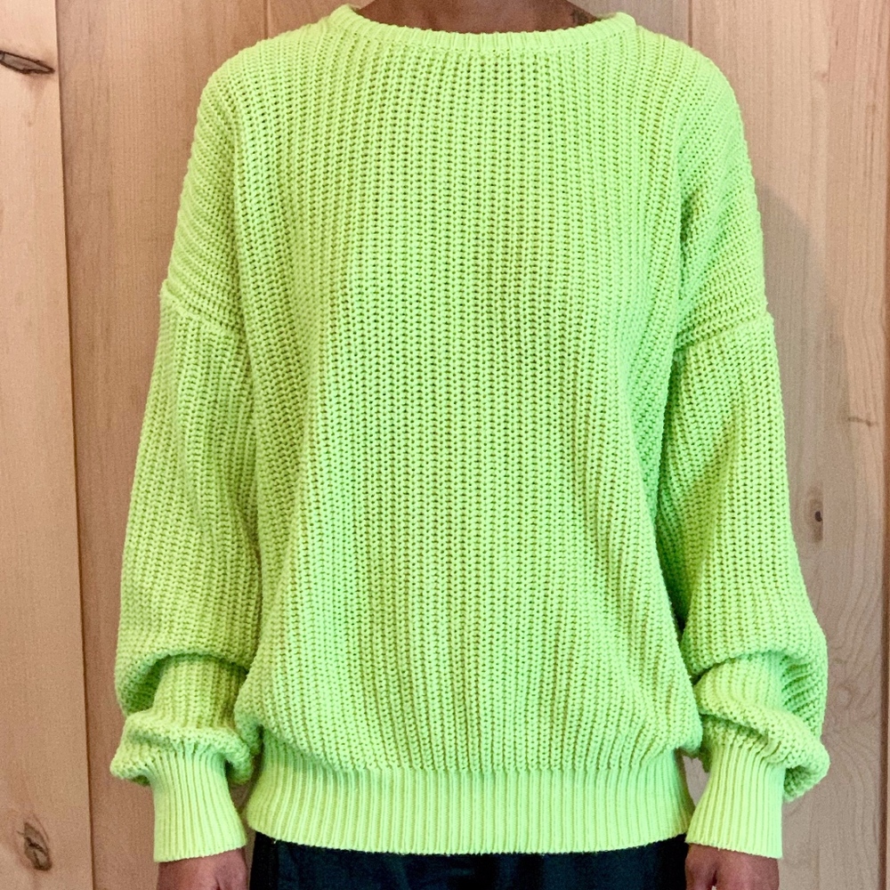 American Apparel Lime Green Pullover Sweater